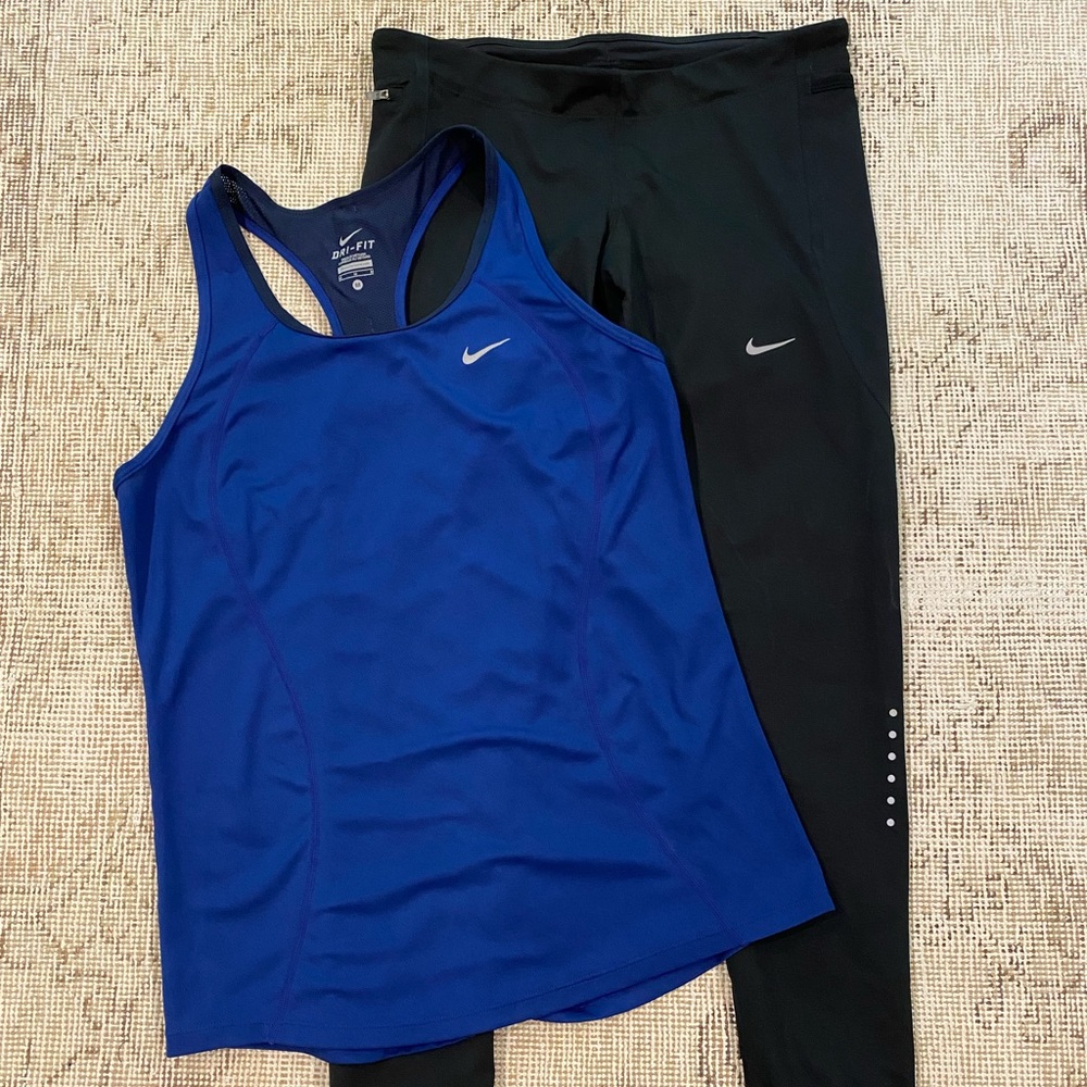 Women’s Nike Dri-Fit Running Set (tank & capri’s, both Size M)